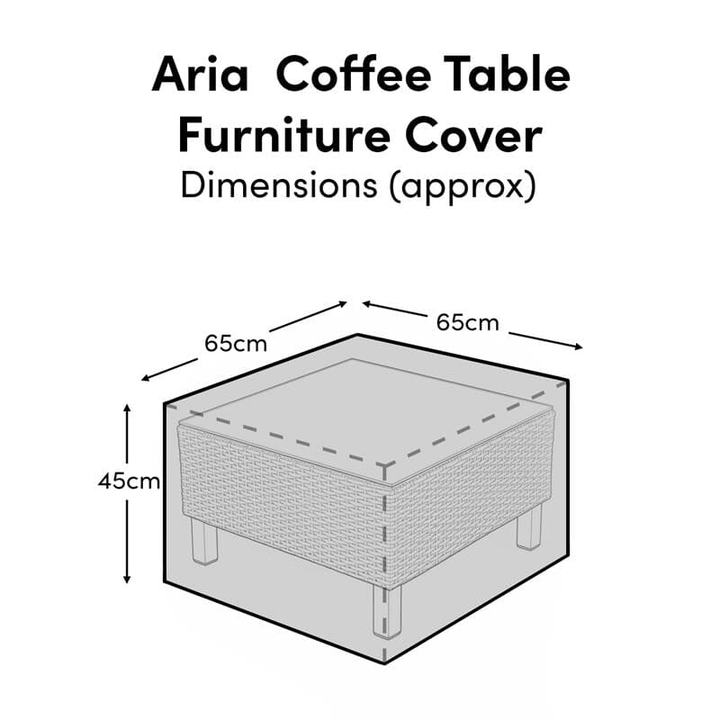Rectangular Rain Cover 65x65x45cm - Rowan Armchair - Aria Footstool & Coffee Table