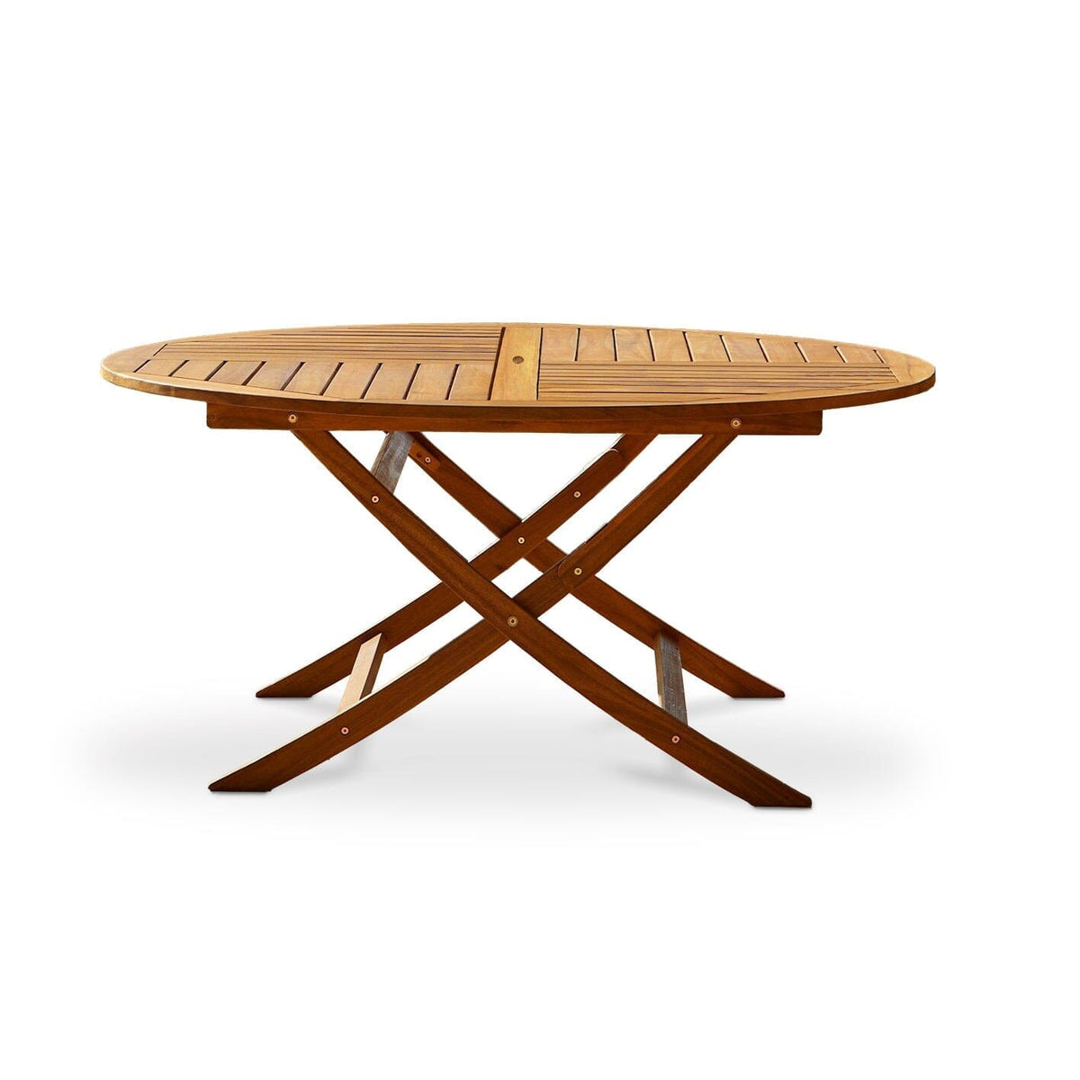Ashby 6 Seater Wooden Round Garden Dining Set with 6 Cove Rope Chairs & Grey Parasol  - 160cm