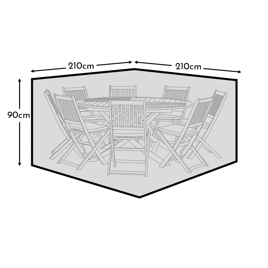 Large Round Garden Furniture Cover - Shiro & Ashby 8 Seater Sets