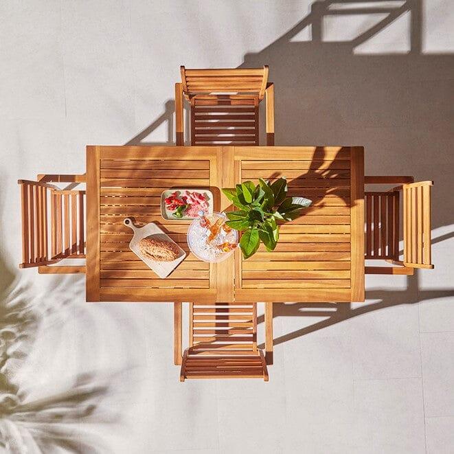 Aspen 4-8 Seater Wooden Extendable Garden Dining Table