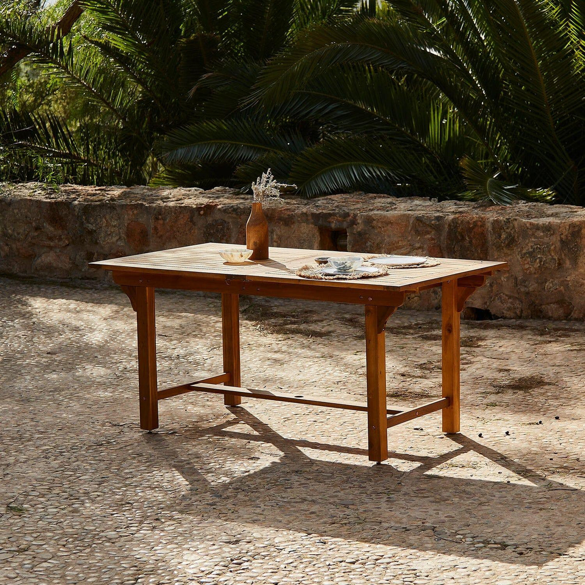 Aspen 4 Seater Wooden Extendable Garden Dining Set with Cushions