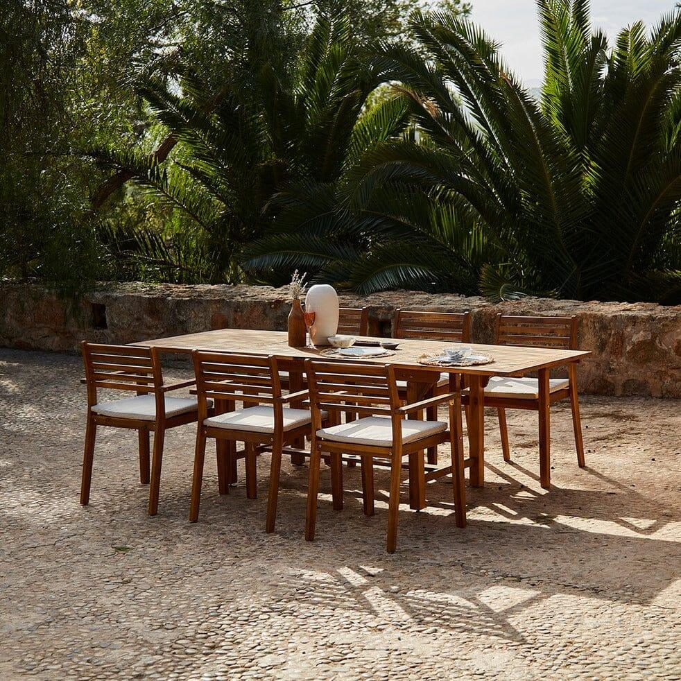 Aspen 6 Seater Wooden Extendable Garden Dining Set - 160cm to 240cm