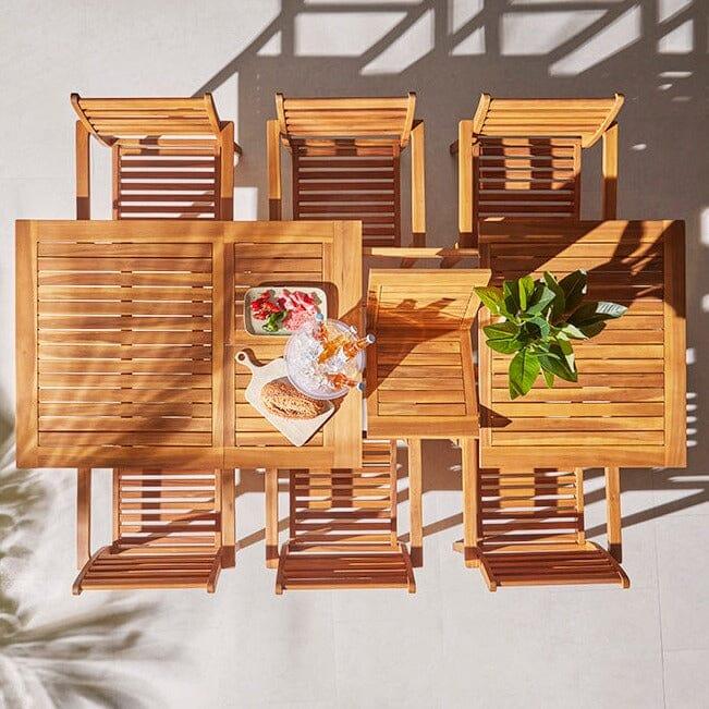 Aspen 6 Seater Wooden Extendable Garden Dining Set