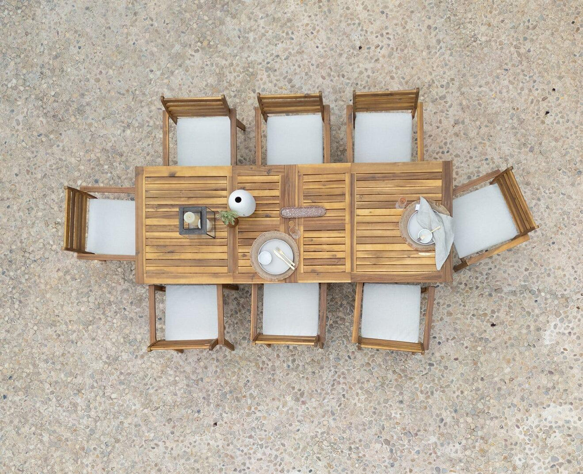 Aspen 8 Seater Wooden Extendable Garden Dining Set
