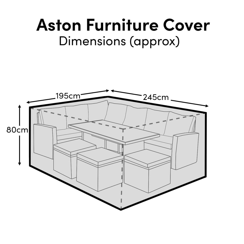 Rectangular Rain Cover 245x195x80cm - Aston Corner Sofa Set - Hali 6-8 Seater