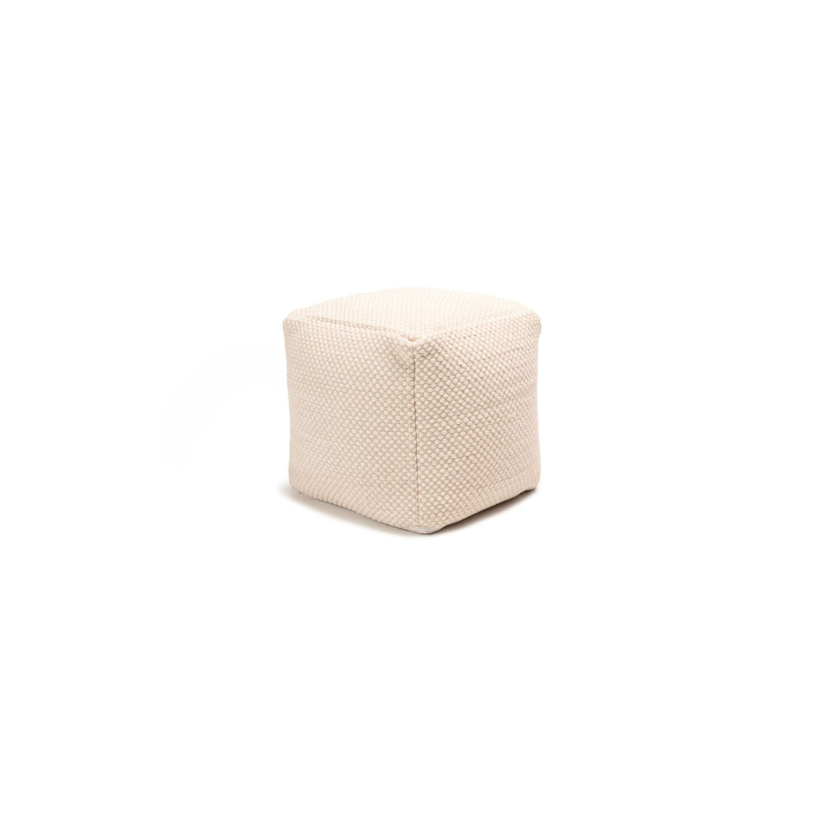 OUTLET - Atcham Wool & Cotton Ottoman Stool - Clay/Natural