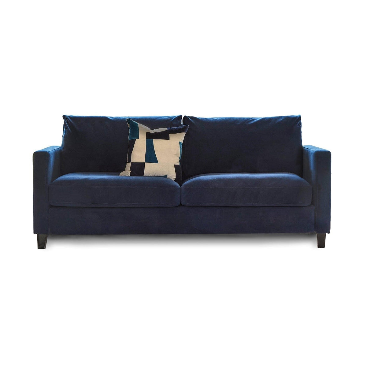 Ava 2 Seater Sofa - Ink with Black Oak Legs