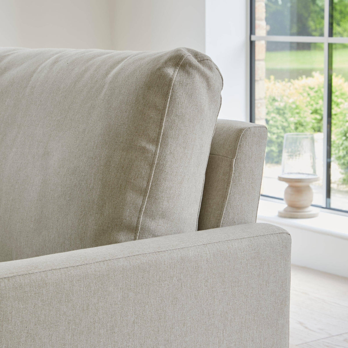 Ava Corner Sofa - Left Hand - Sand with Pale Oak Legs
