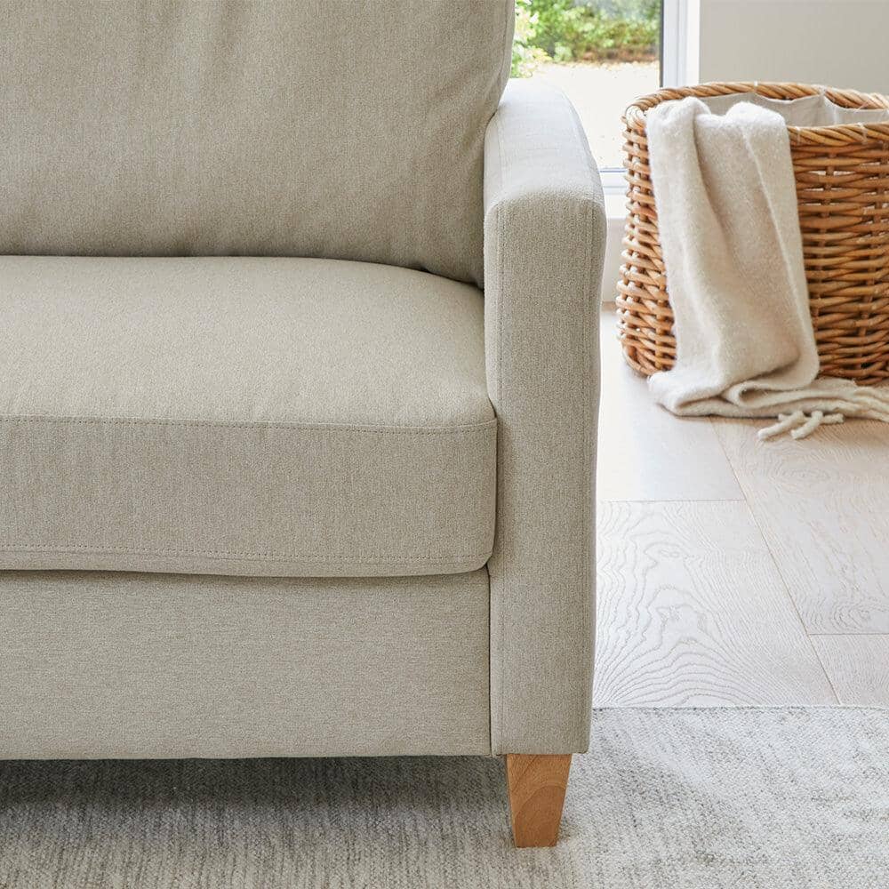 Ava Corner Sofa - Right Hand - Sand with Pale Oak Legs