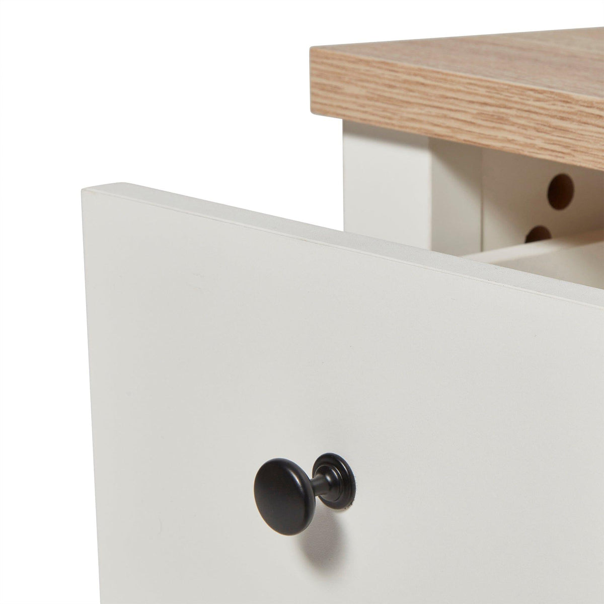Bampton 1 Drawer Bedside Table - Alabaster White