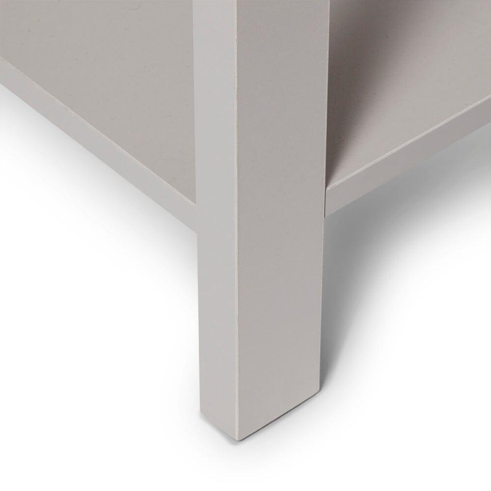 Bampton 1 Drawer Bedside Table - Stone Grey - Set of 2