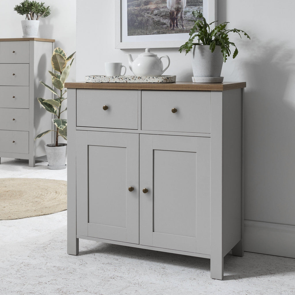 Outlet - Bampton 2 Door Sideboard - Stone Grey