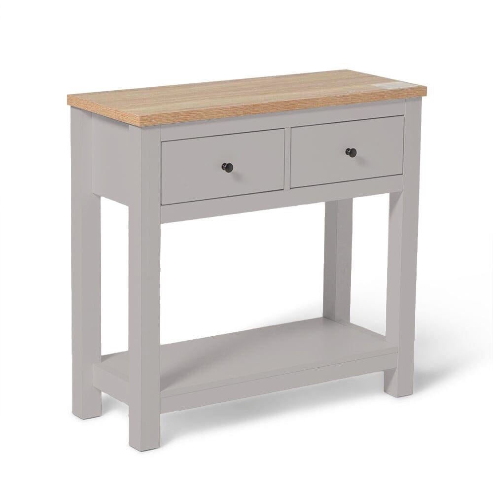 Bampton Stone Grey 2 Drawer Console Table