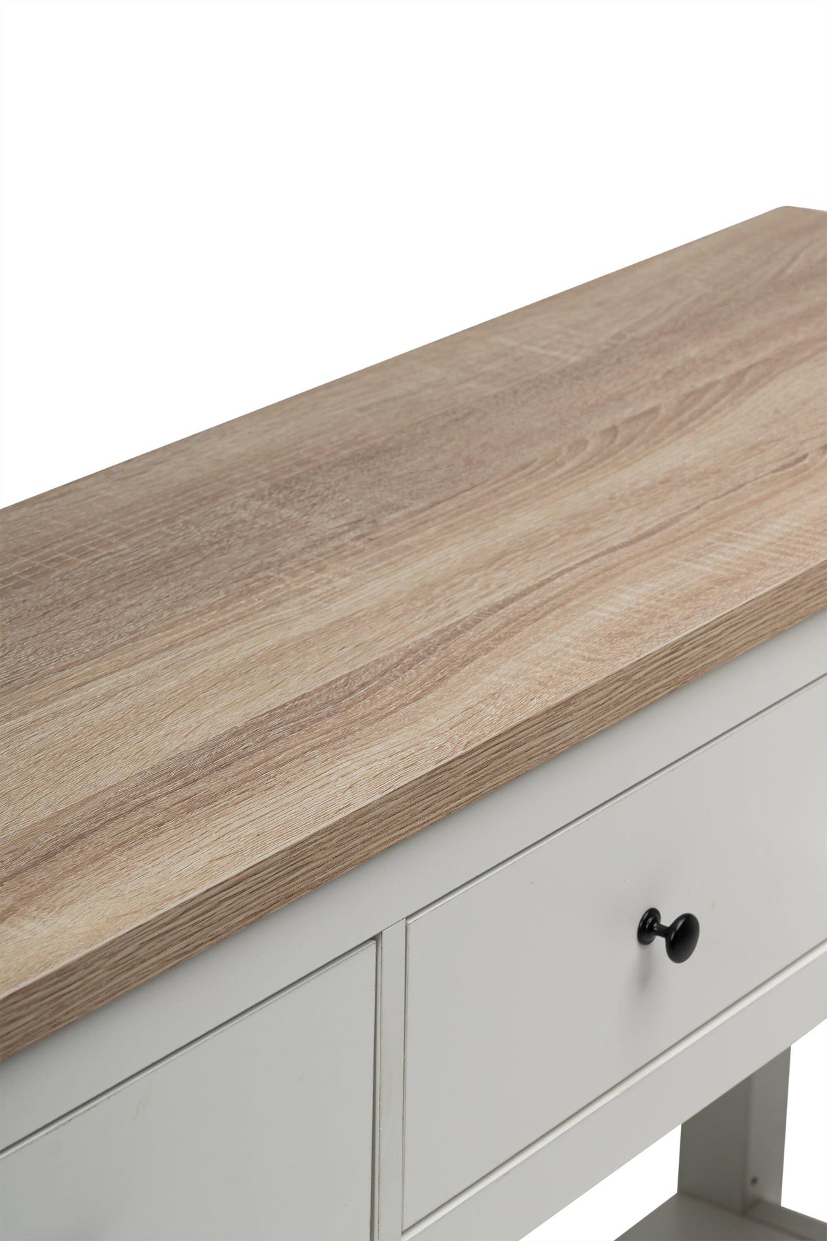 Bampton Alabaster White 3 Drawer Console Table