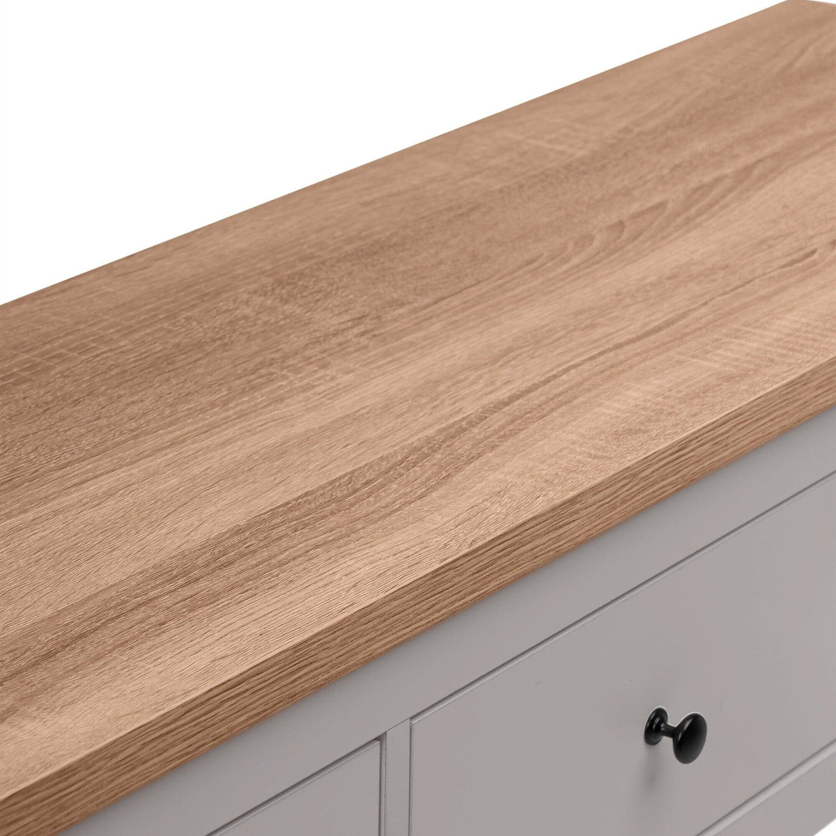 Bampton Stone Grey 3 Drawer Console Table