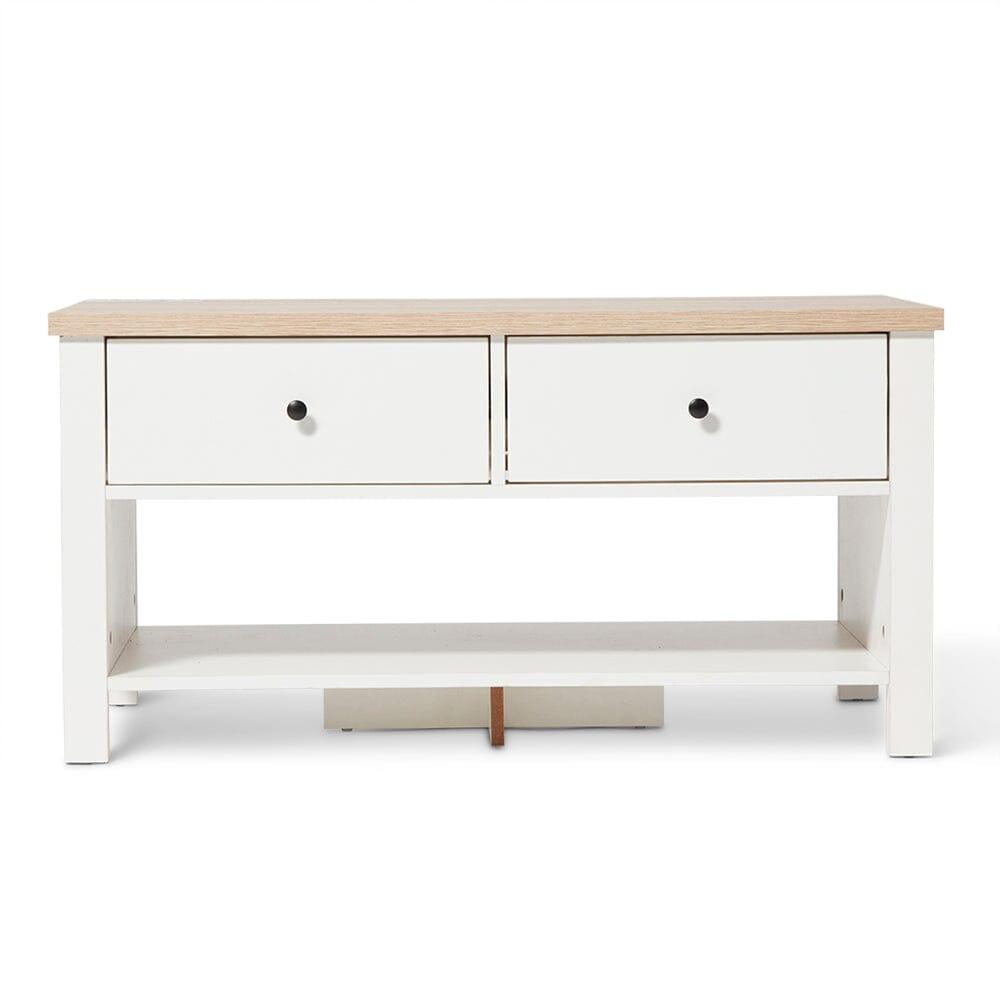 Bampton Alabaster White Coffee Table with Storage
