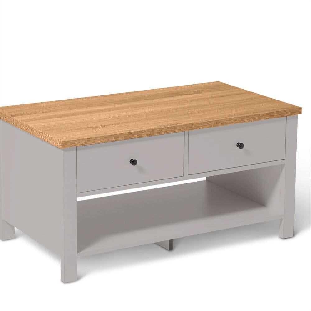 Bampton Stone Grey Coffee Table with Storage