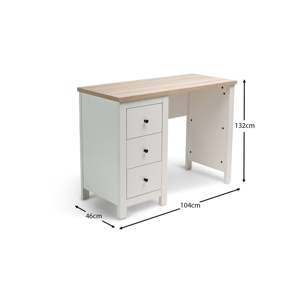 Outlet - Bampton Dressing Table with Drawers - White
