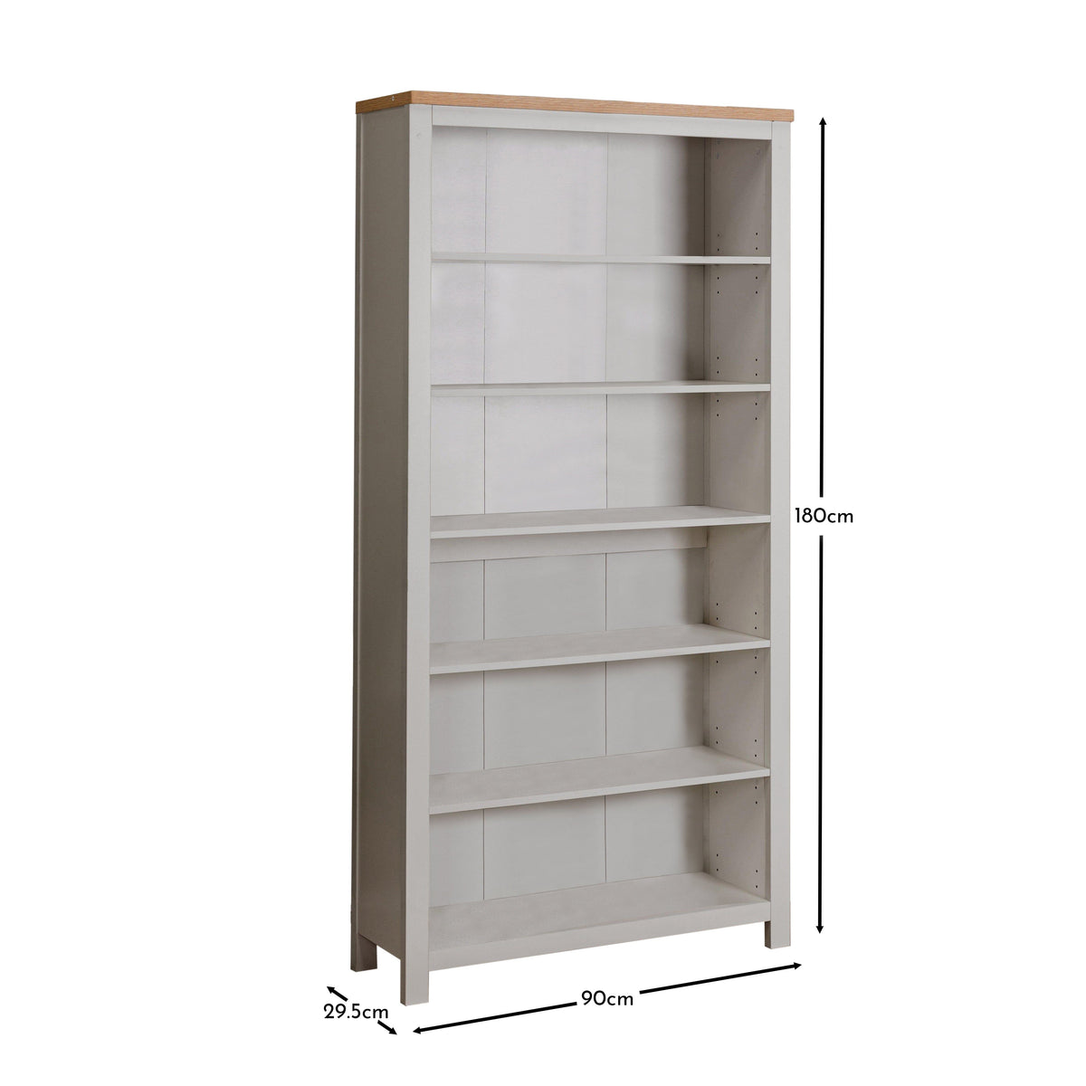 Bampton Stone Grey Tall  Bookcase