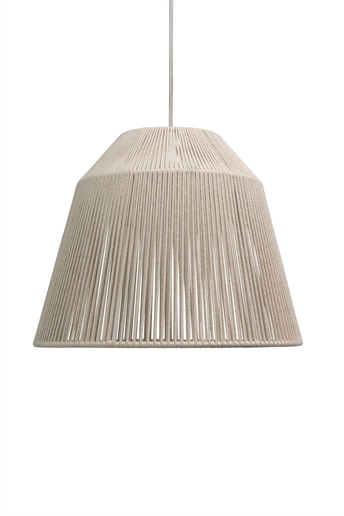 Outlet - Bari White Cotton String Pendant