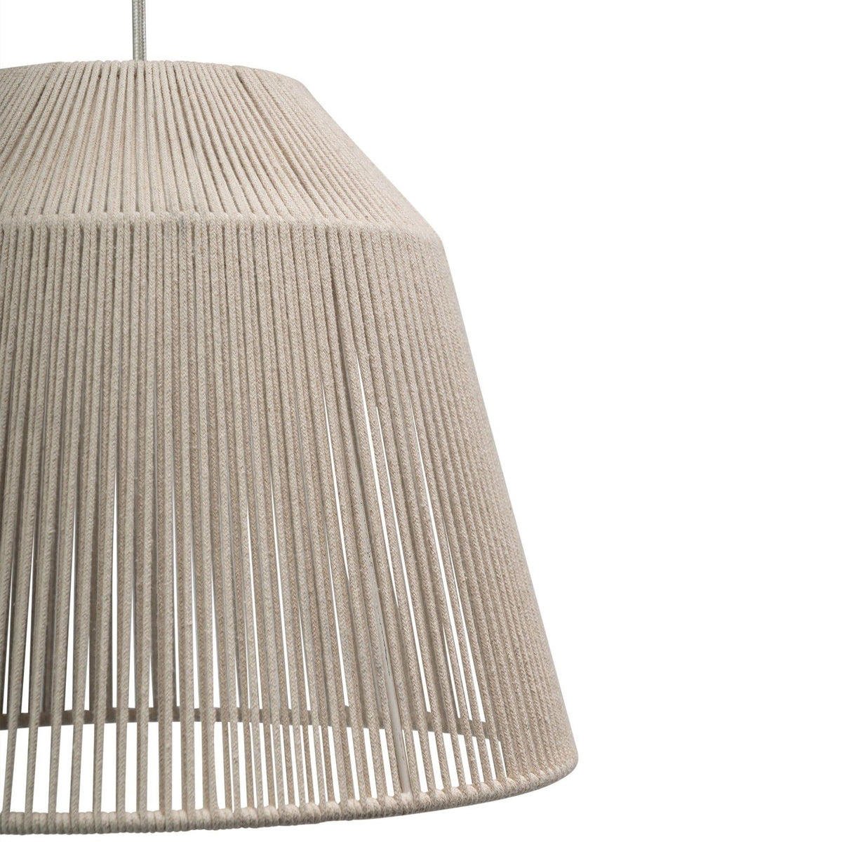 Outlet - Bari White Cotton String Pendant