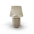 Outlet - Bari White Cotton String Table Lamp