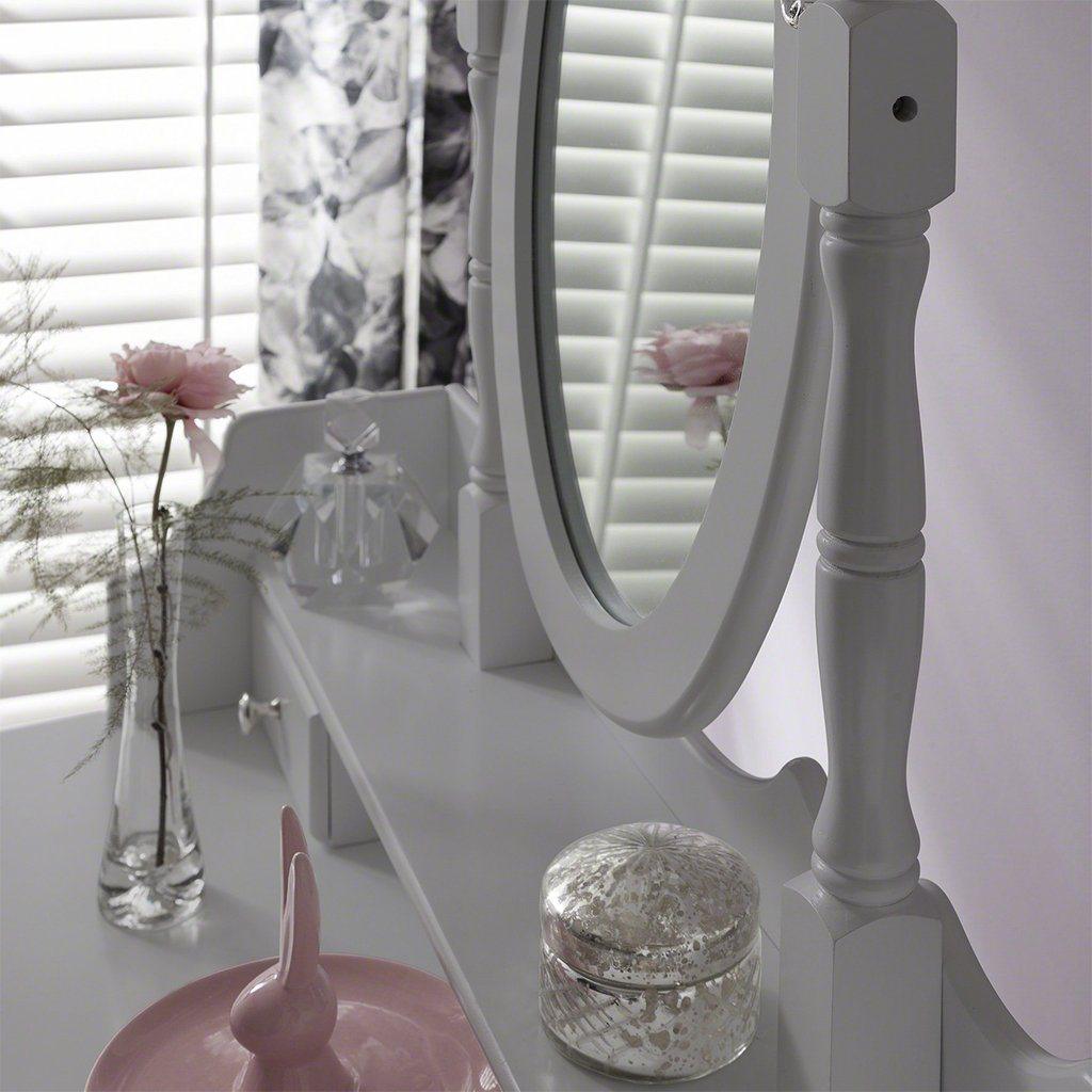 Capri Grey Dressing Table with Mirror & Stool