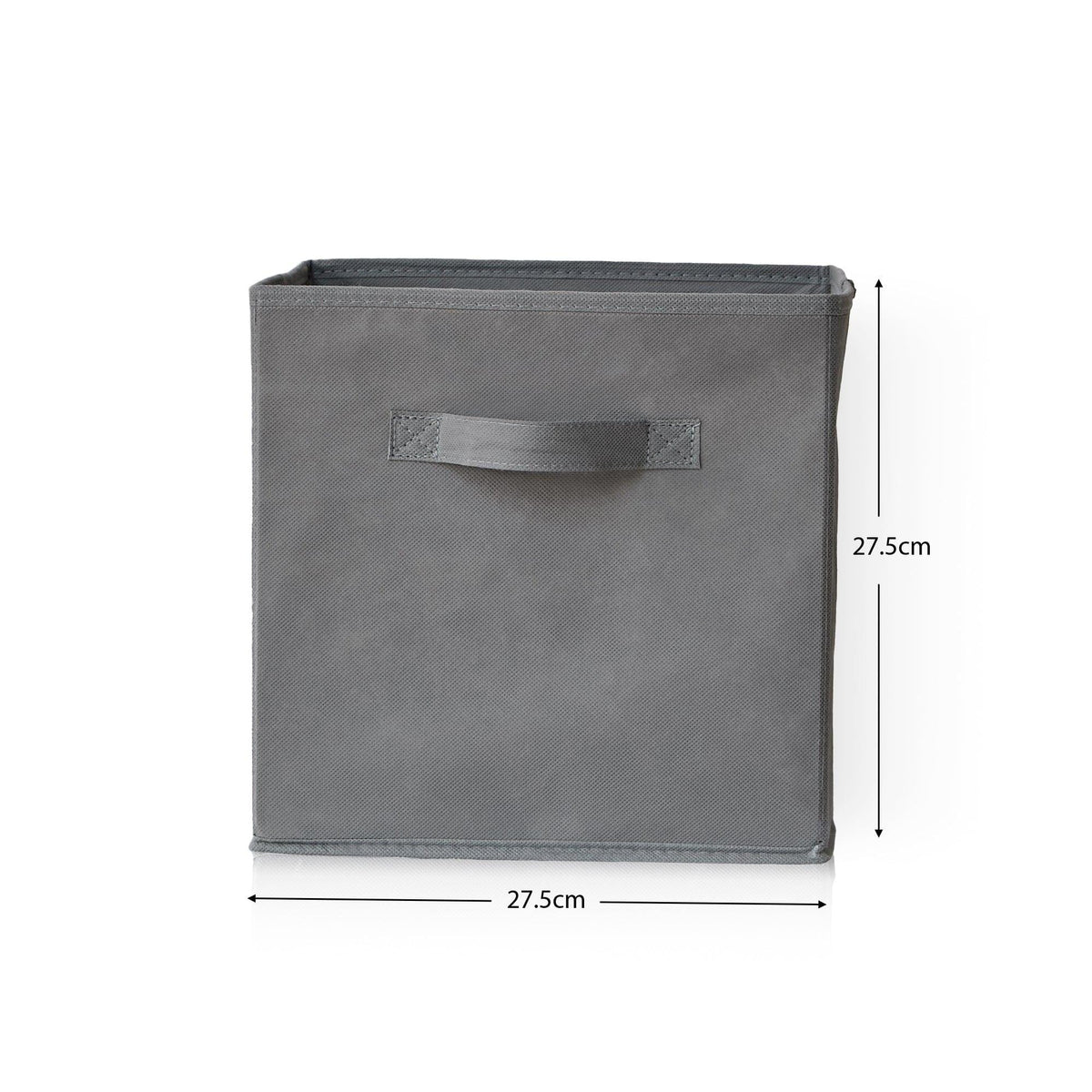 Cara Fabric Cube Storage Box - Large - Grey