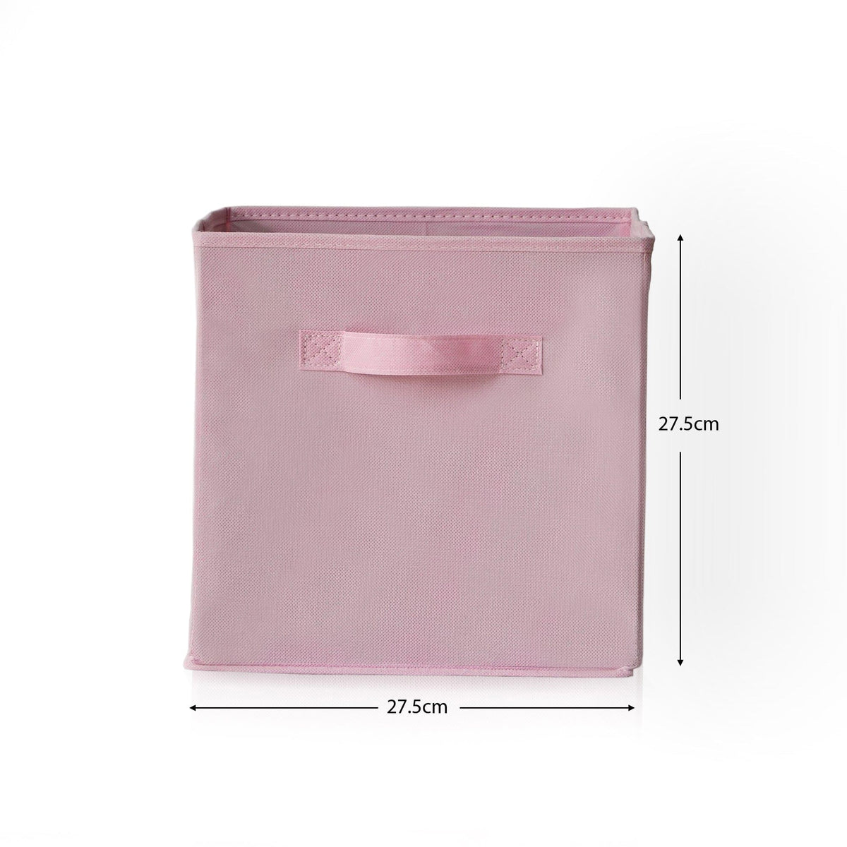 Outlet - Cara Fabric Cube Storage Box - Large - Pink