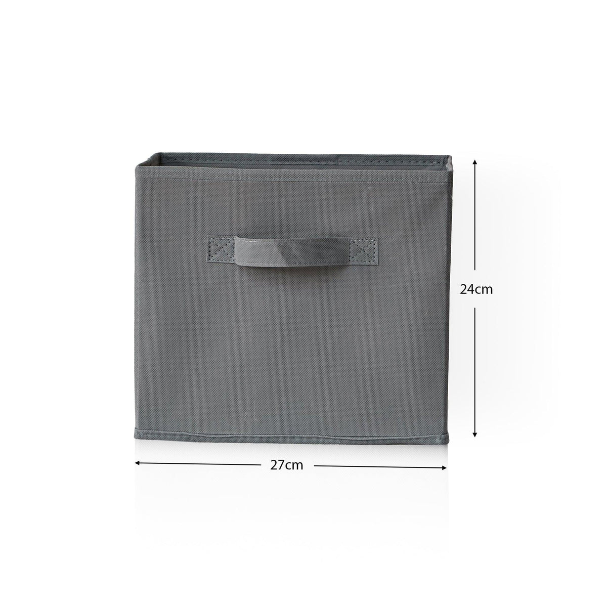 Outlet - Cara Fabric Cube Storage Box - Small - Grey