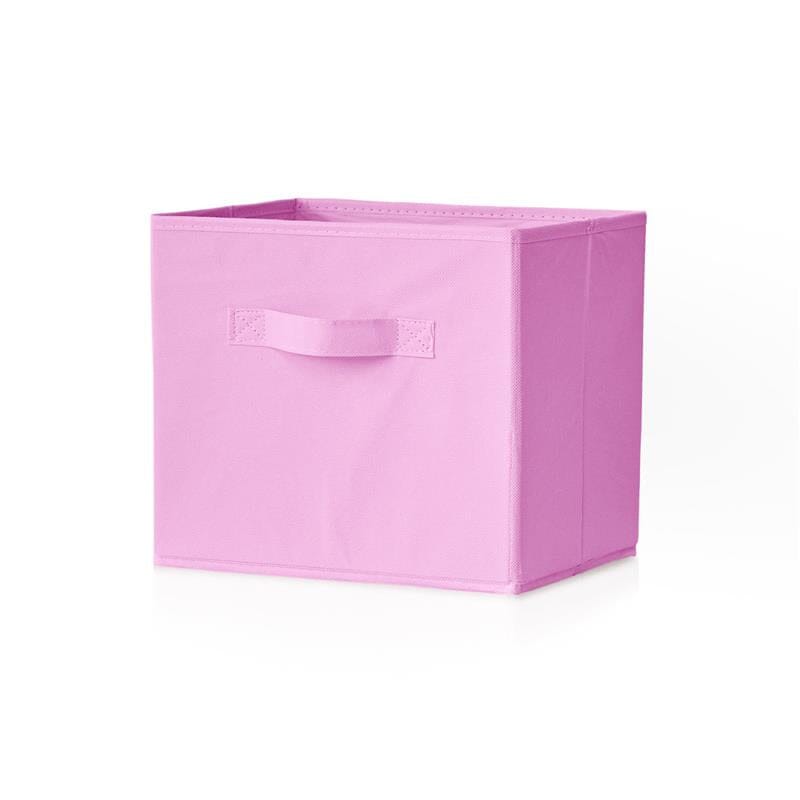 Cara Fabric Cube Storage Box - Small - Bright Pink