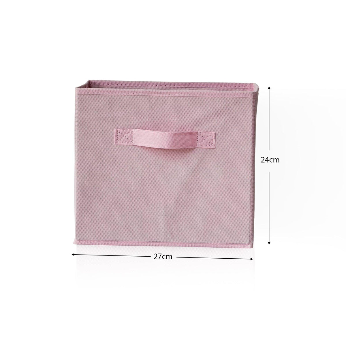 Cara Fabric Cube Storage Box - Small - Pink