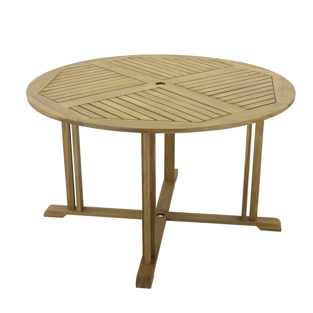 Casey 6 Seater Round Wood Dining Table - Natural