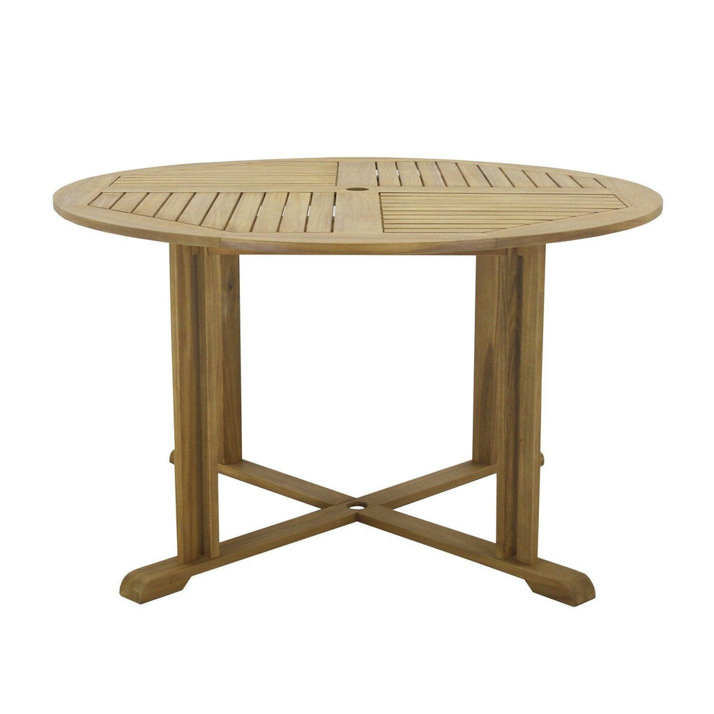 Casey 6 Seater Round Wood Dining Table - Natural