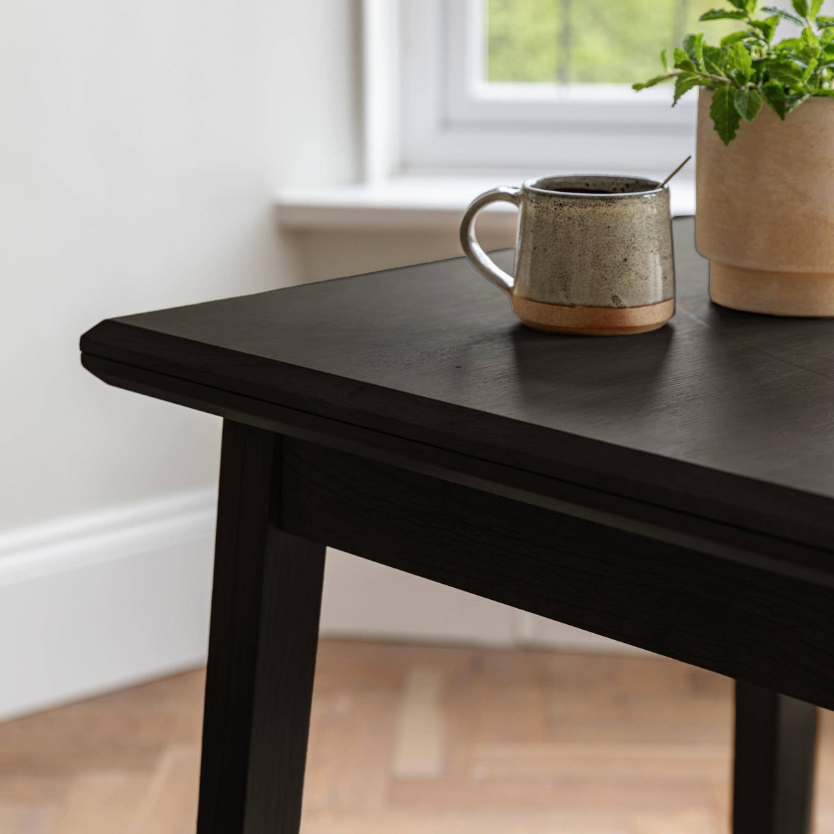 Charlie Black Oak Dining Table - Extendable