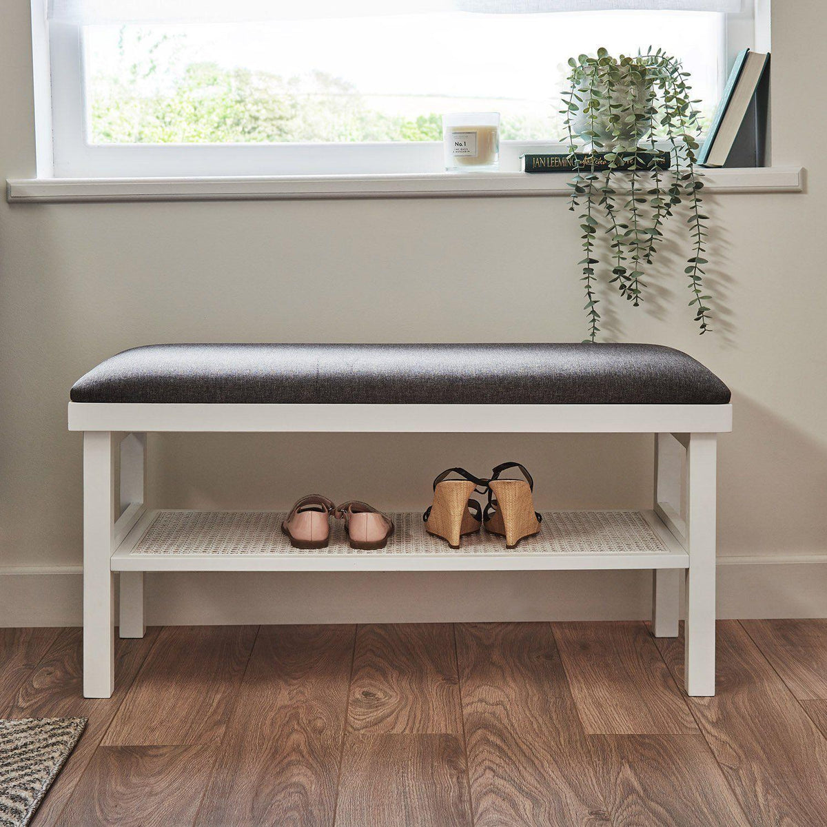 Charlie Hallway Bench - White