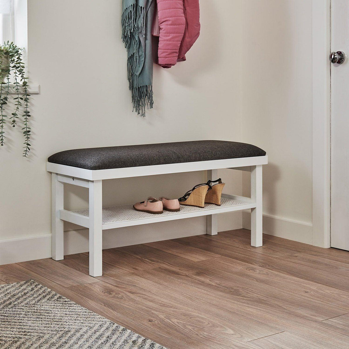 Charlie Hallway Bench - White