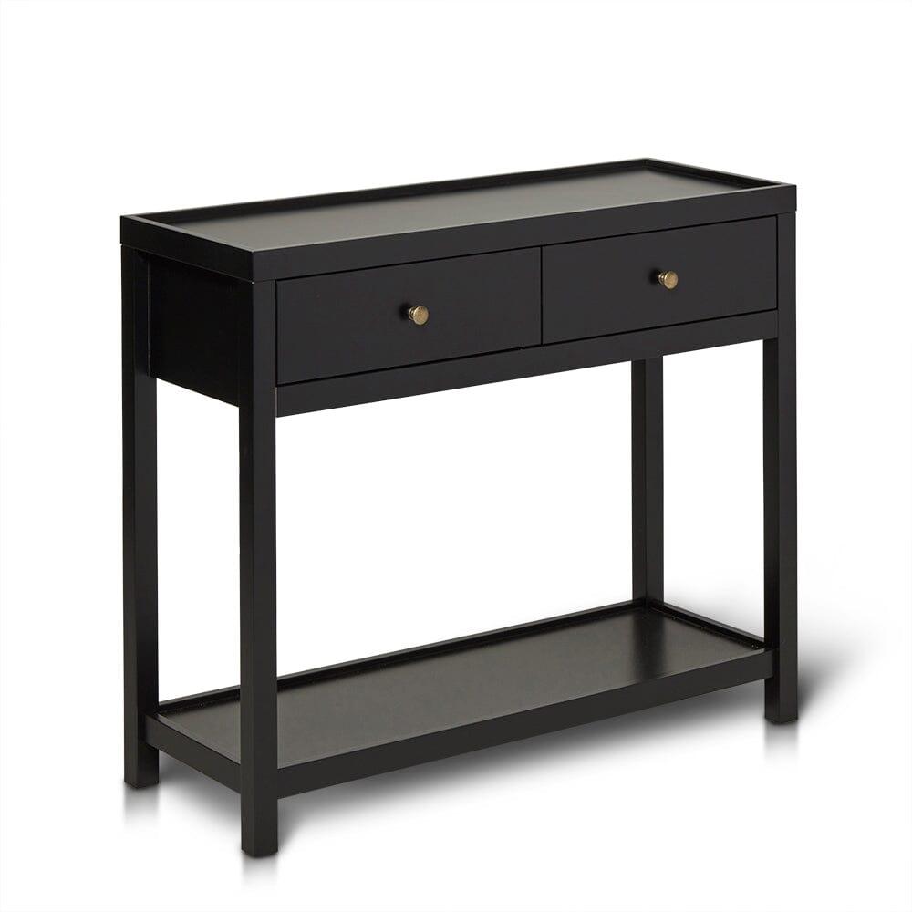 Charlie Black 2 Drawer Console Table