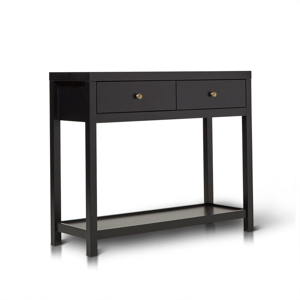 Charlie Black 2 Drawer Console Table
