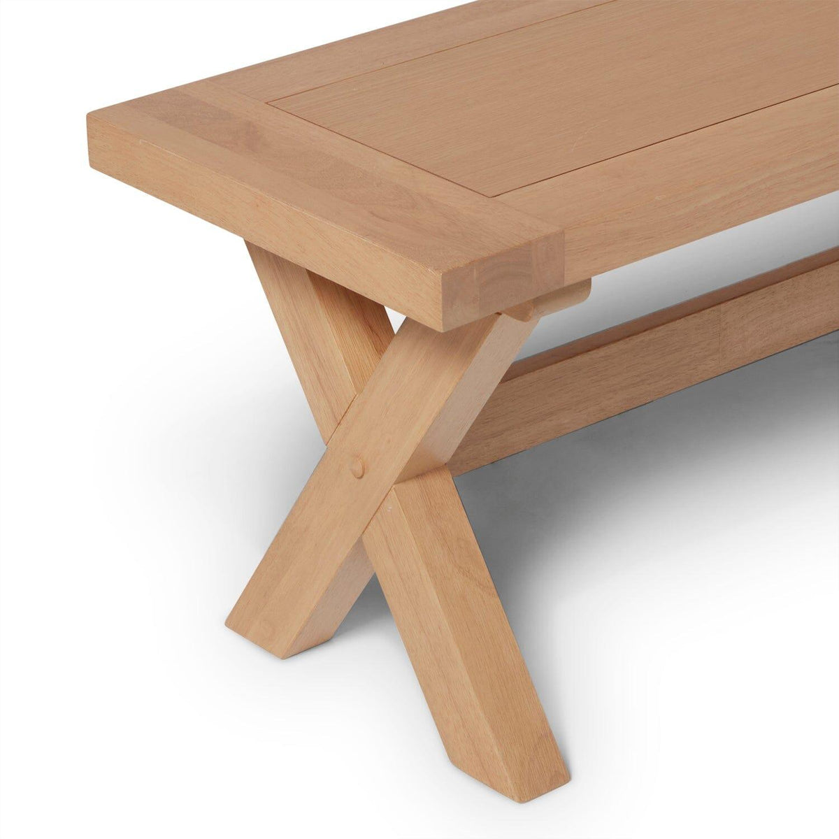 Charlotte 190cm Dining Table with 2 150cm Dining Benches - Pale Oak