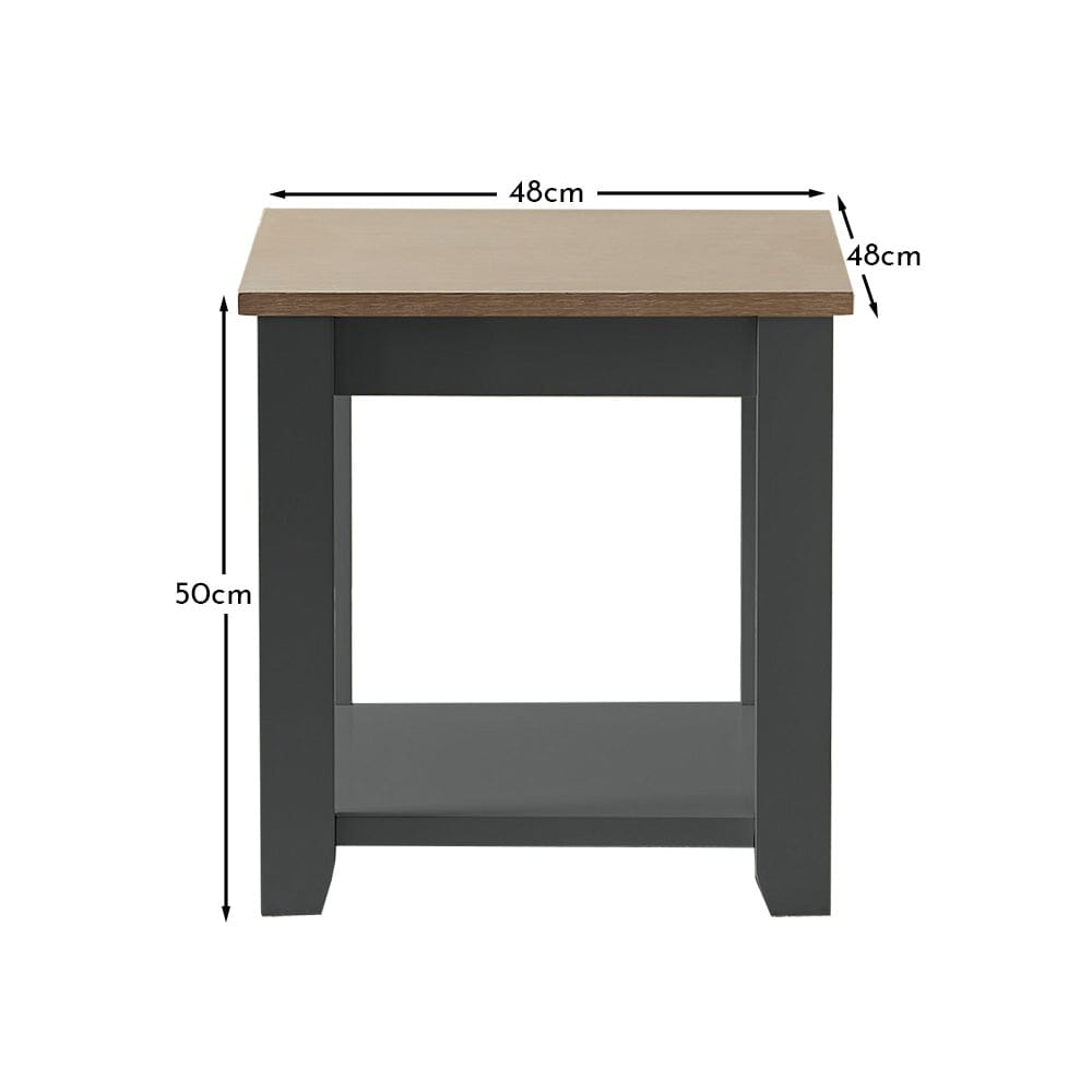 OUTLET - Chatsworth Slate Grey Side Table