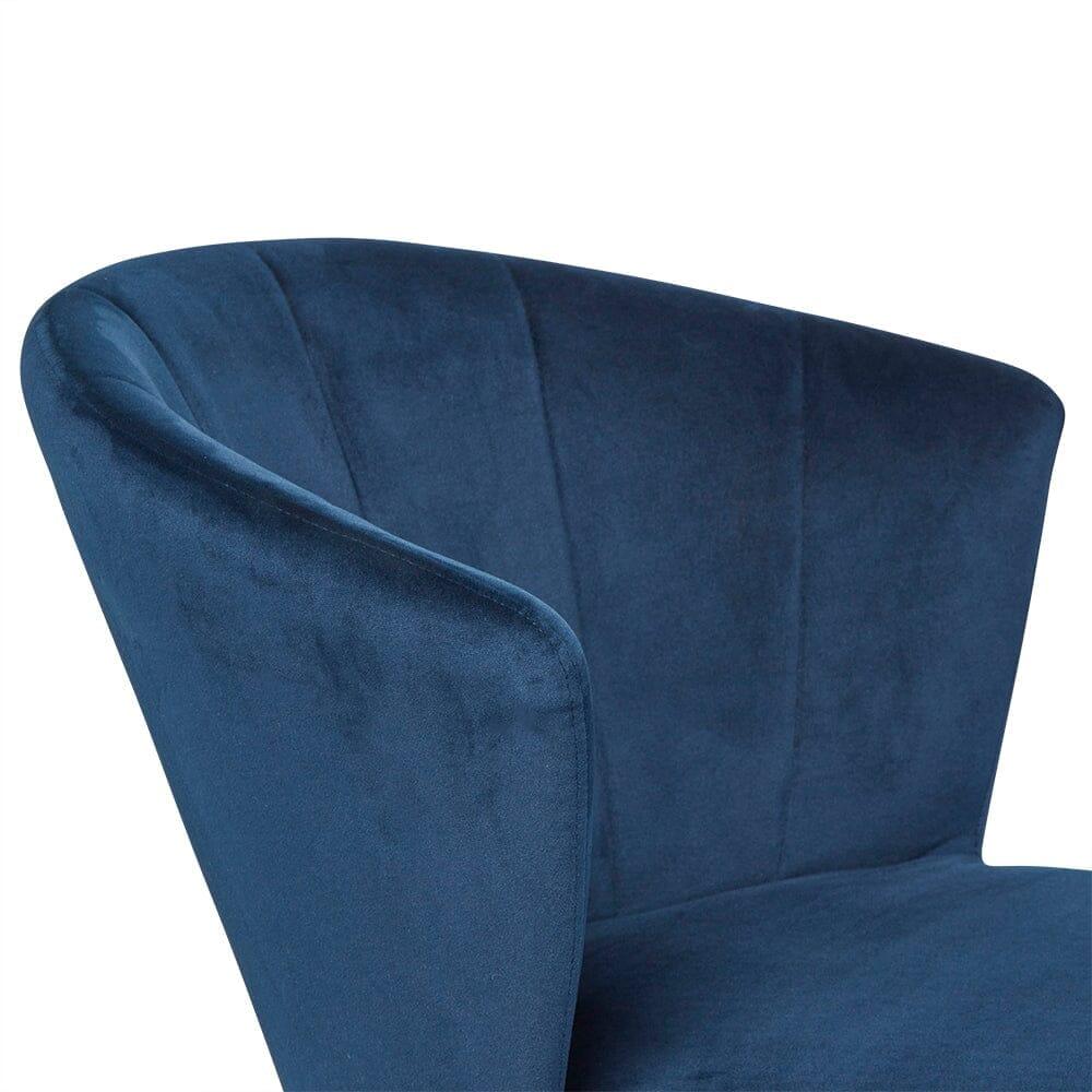 Outlet - Cleo Dining Chair - Blue with Black Legs