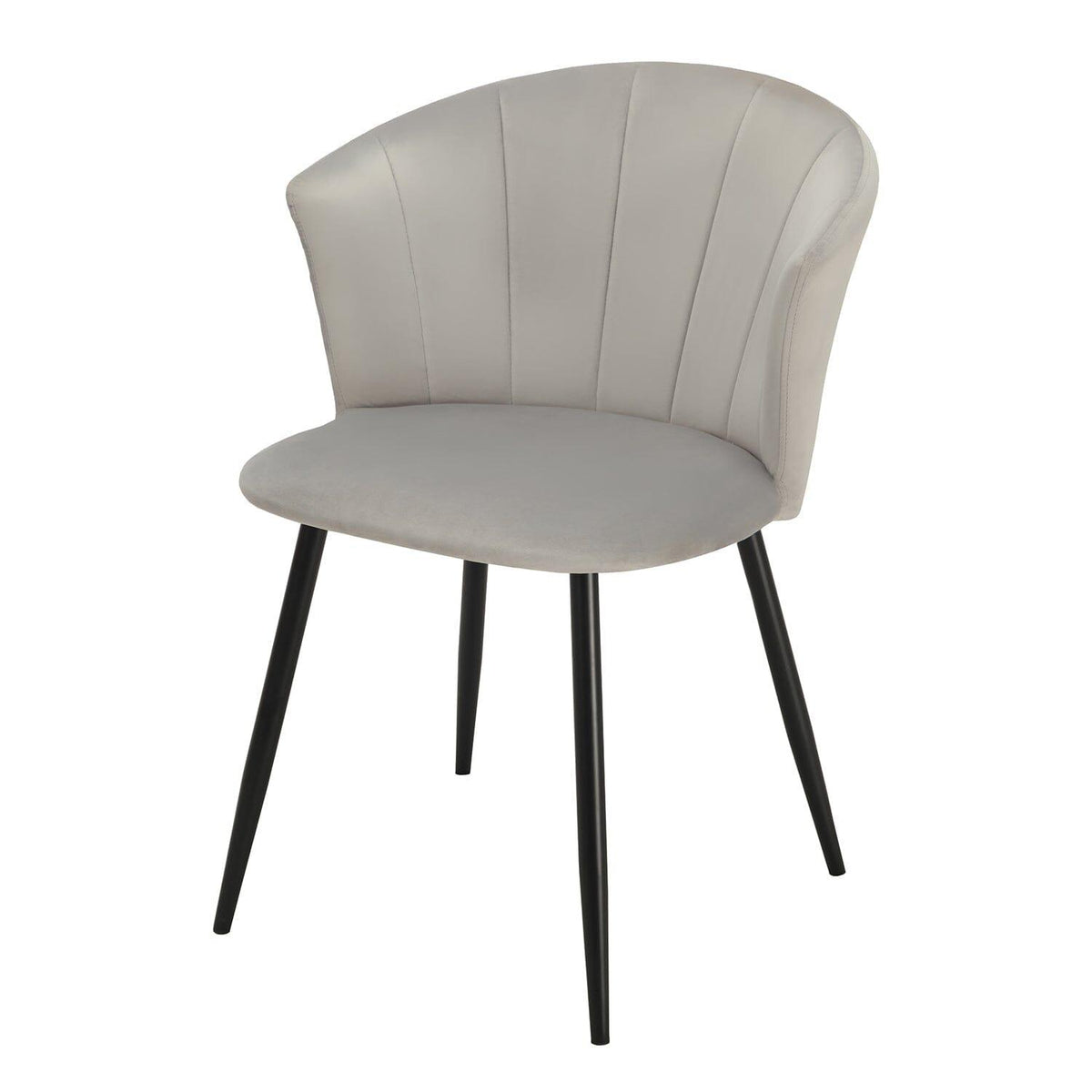 Outlet - Cleo Dining Chair - Grey with Black Legs