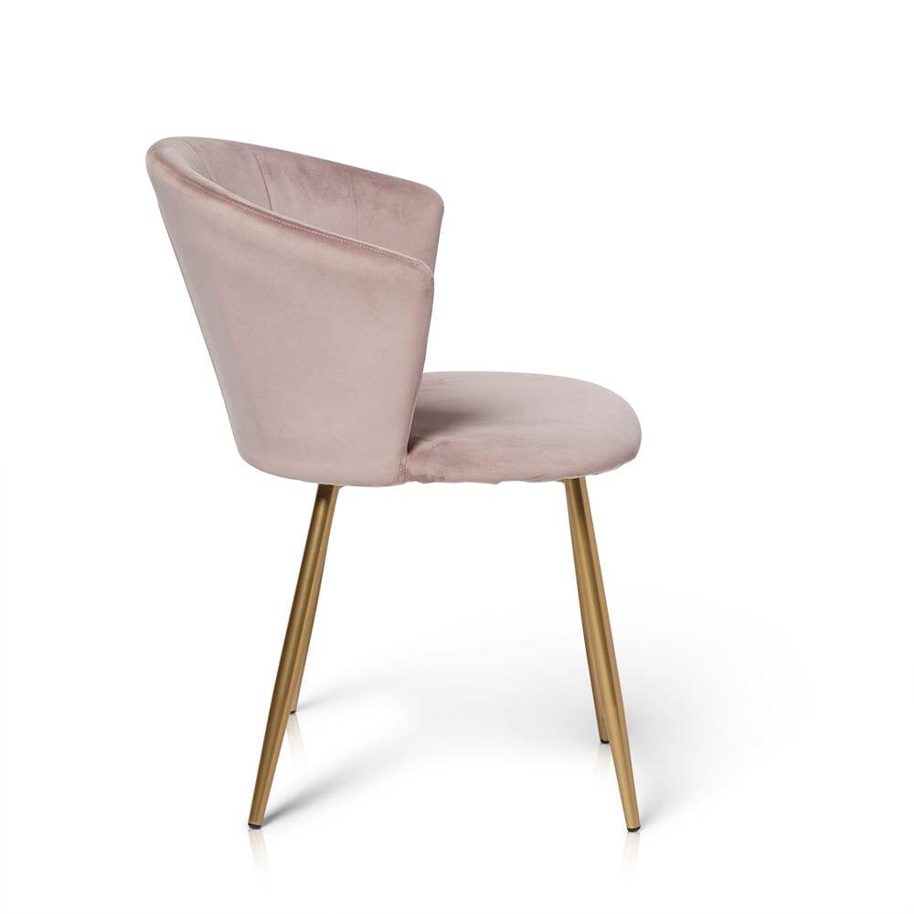Outlet - Cleo Dining Chairs - Set of 2 - Pink & Gold