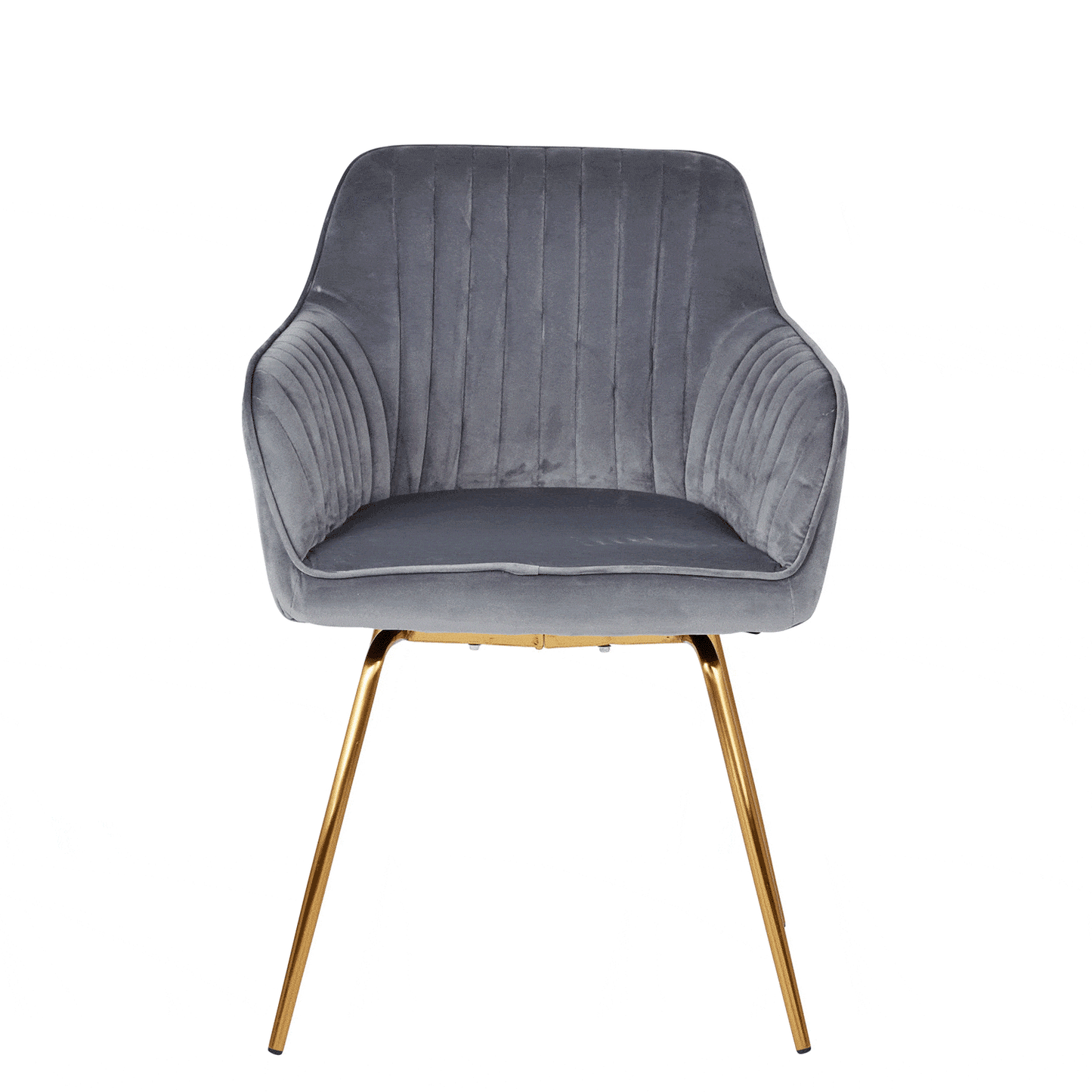 Darcy Office Swivel Chair - Grey with Gold Legs