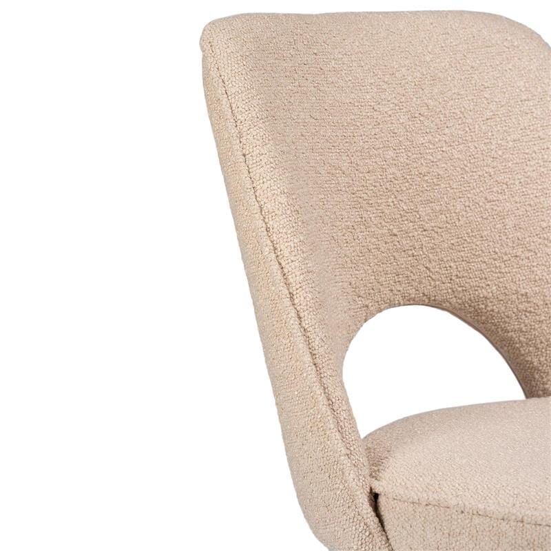 Dolly Boucle Dining Chairs - Set of 2 - Black Legs