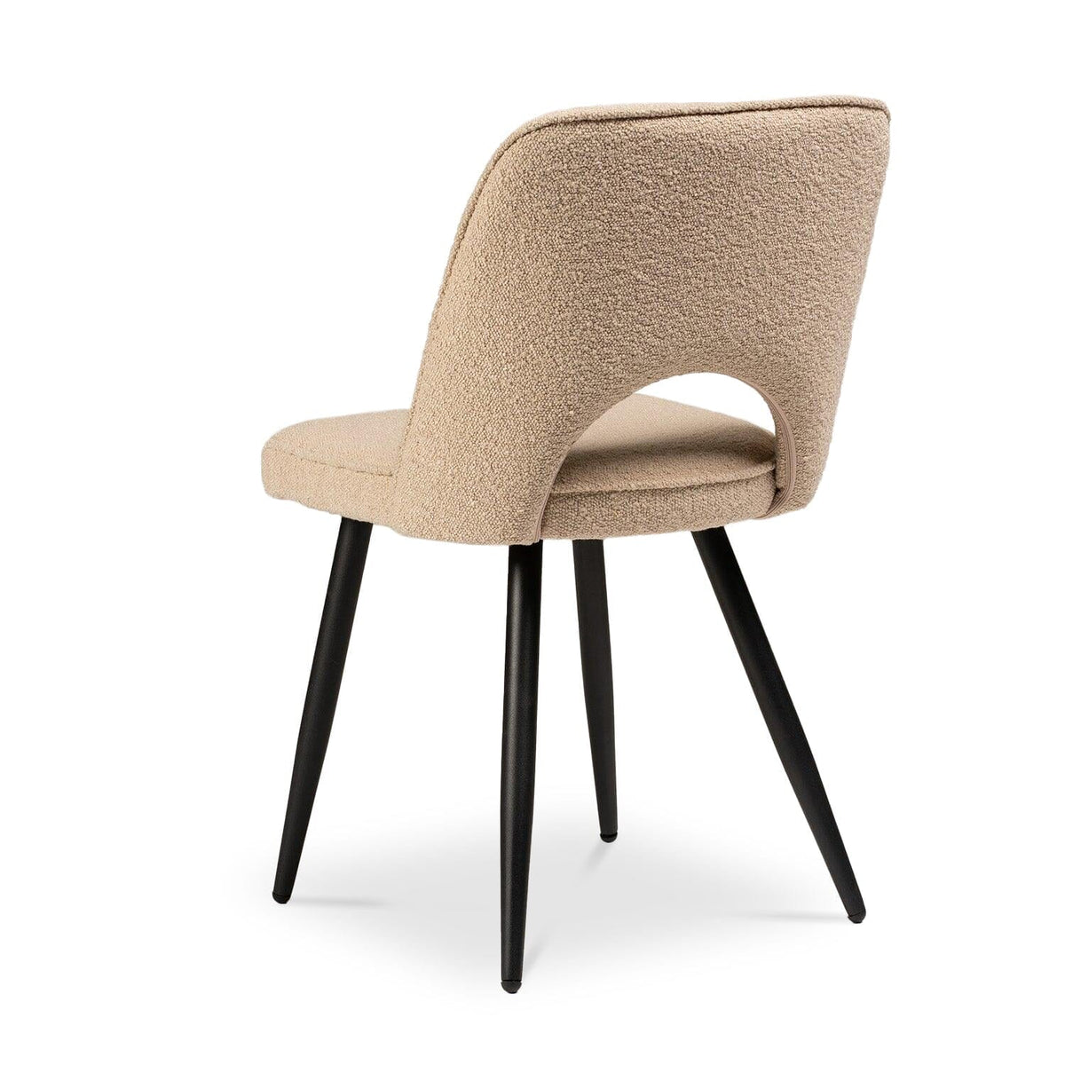 Dolly Boucle Dining Chairs - Set of 2 - Black Legs