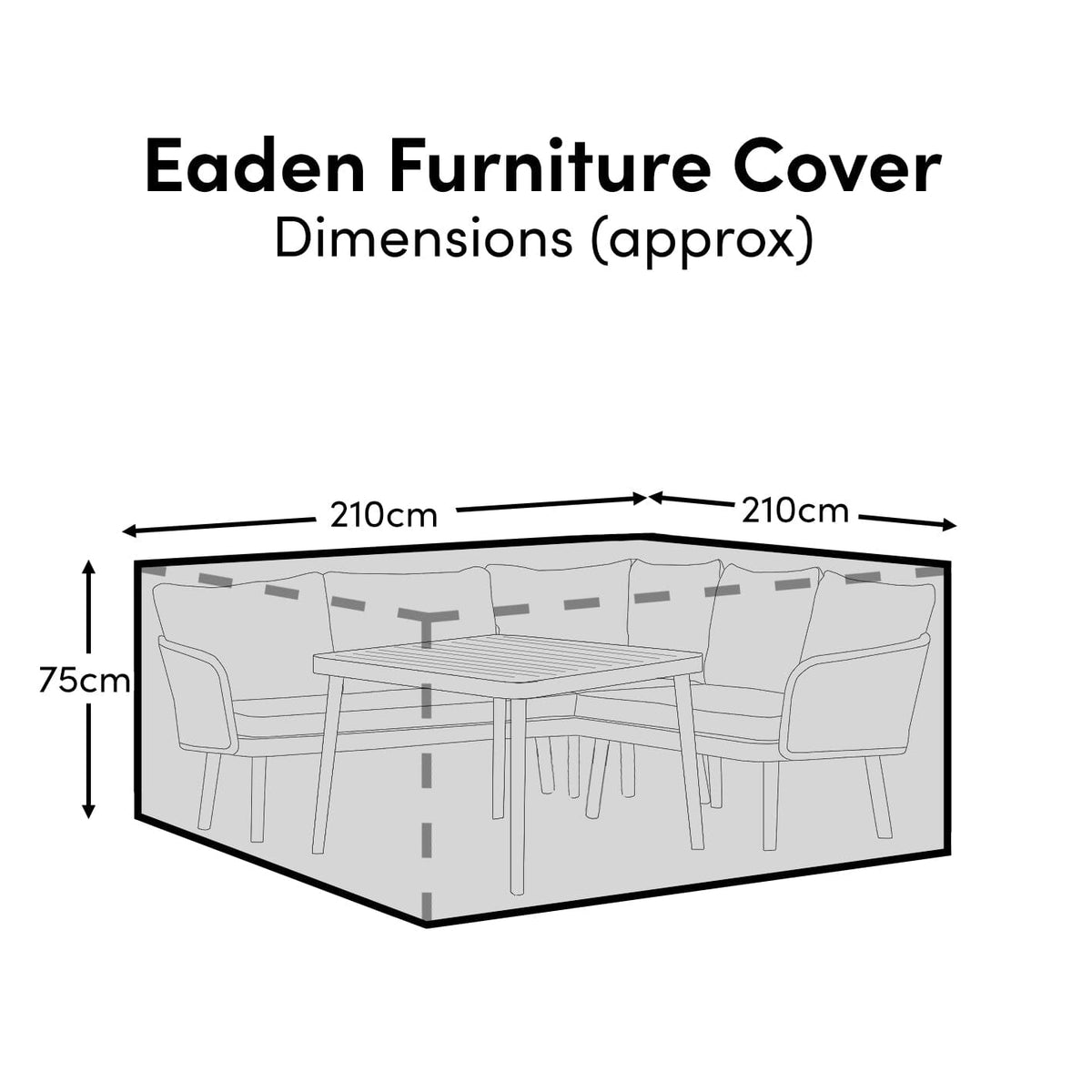 Rectangular Rain Cover 210x210x75cm