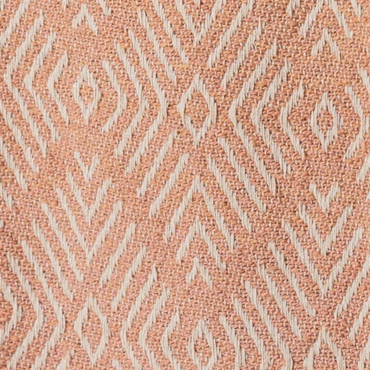 Elborough Diamond Pattern Cotton Throw - Blush Pink