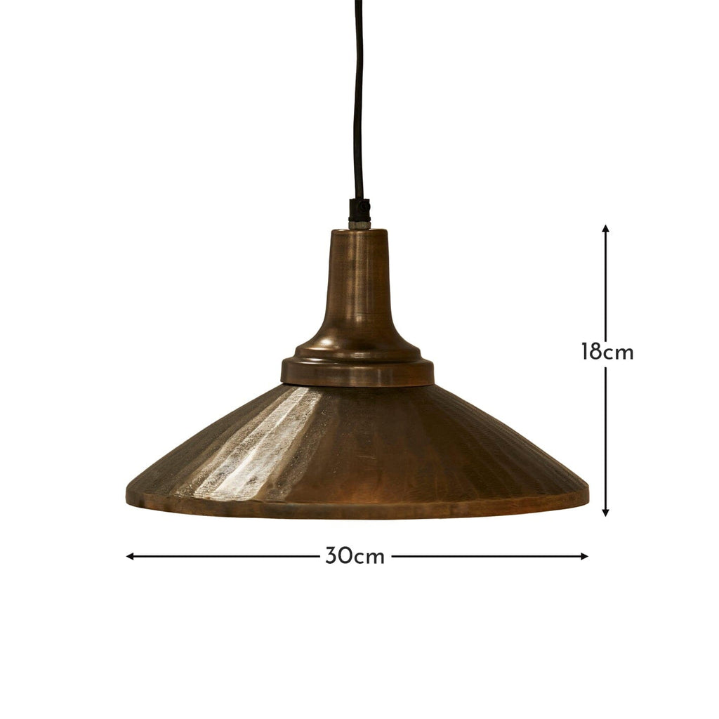 Outlet - Elcombe 18cm Metal Pendant Light - Gold